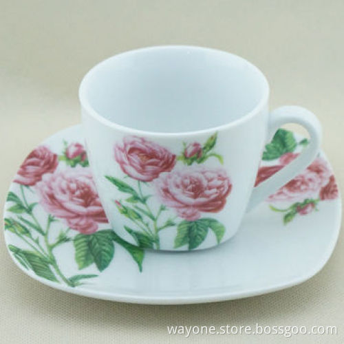 16-piece Porcelain Dinnerware Set, Rose Design